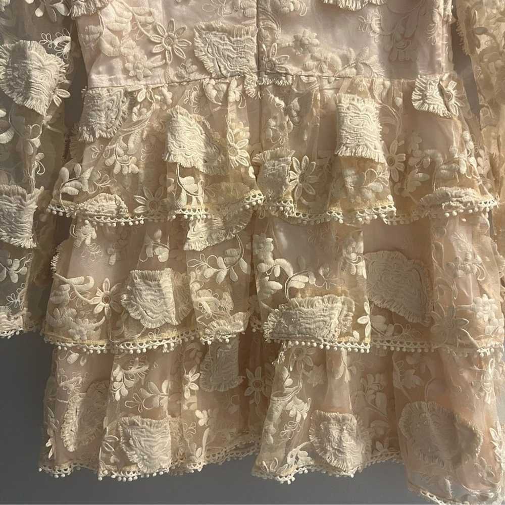 Ever After ‘Sweet Drama’ Cream Lace Tiered Dress … - image 7