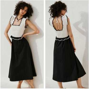 Free People Women's Black and White Dress