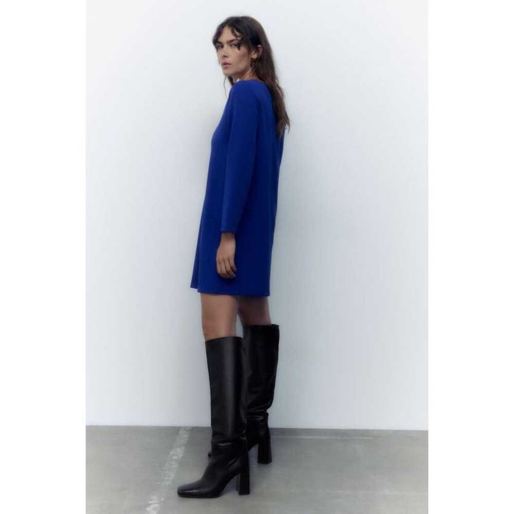 Royal Blue Zara V-Neck Button Shoulders Long Slee… - image 4