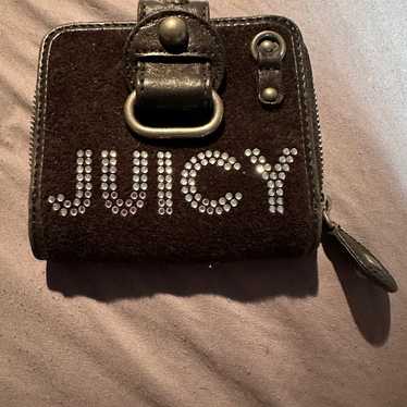 Vintage Juicy Couture black velvet zip around wal… - image 1