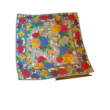 Liz Claiborne Silk Floral Peony Print Scarf Vinta… - image 1