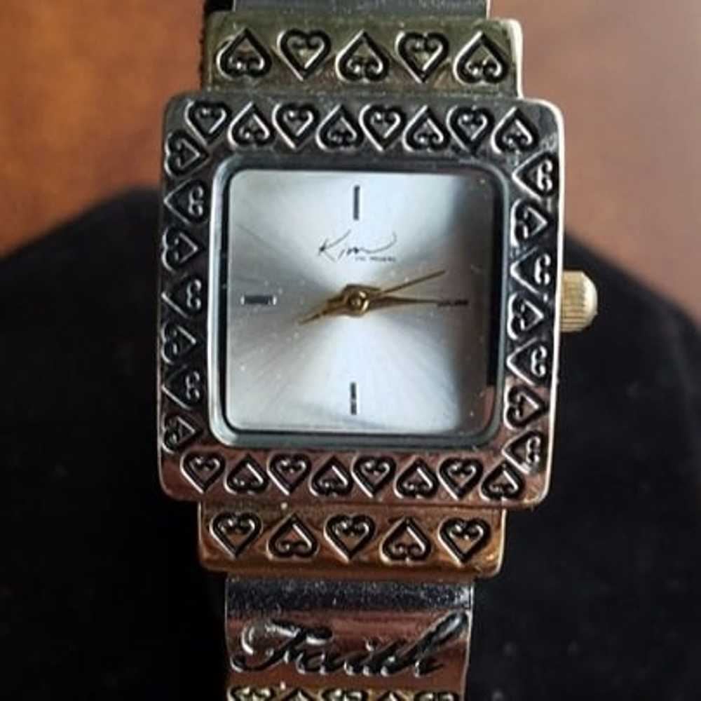 Kim Rogers ,faith love hope bracelet/bangle watch… - image 1