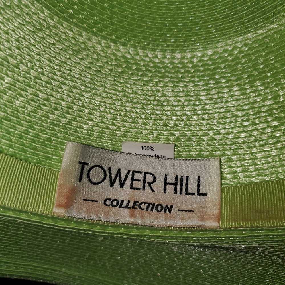 Vintage Ladies Tower Hill Lime Green Wide Brim St… - image 7