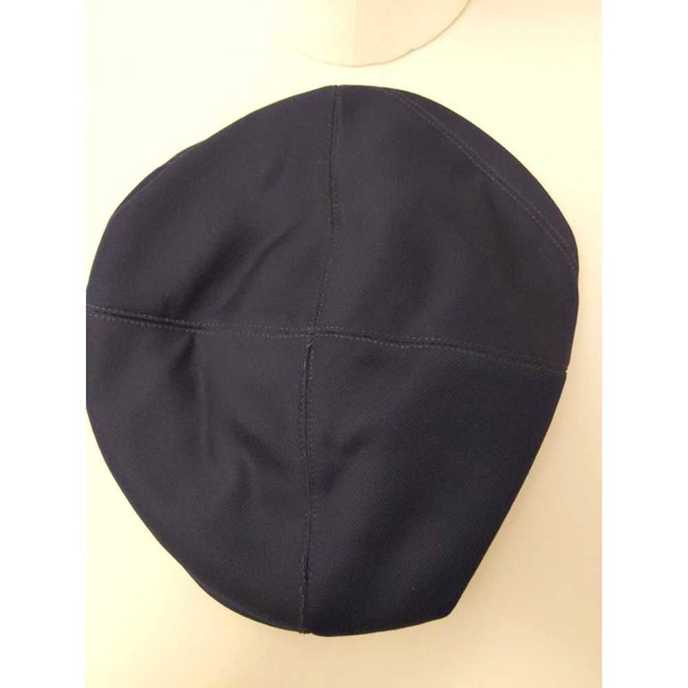 Vintage 60s Navy Blue Beret Cap 1960s Groovy Beat… - image 5