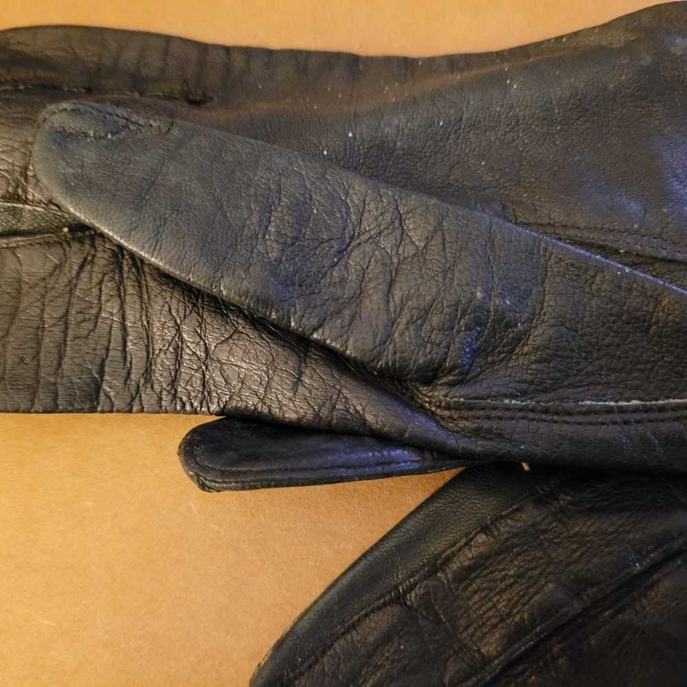 Vintage Black Leather Opera Gloves - image 3