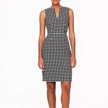 JCrew Windowpane Plaid Wool Silk Sleeveless Sheath