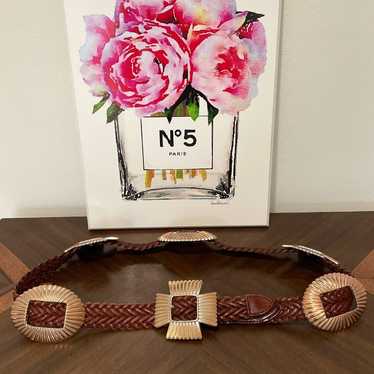 Vintage Leather Braided Belt