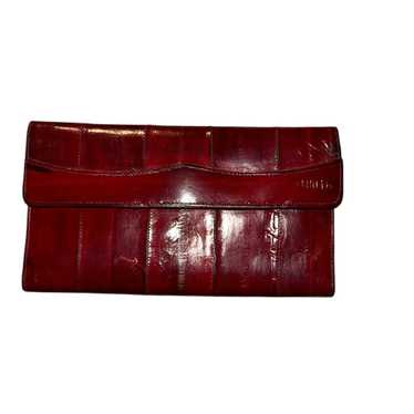 Vintage 1980’s Genuine Eel Skin Burgundy Leather W