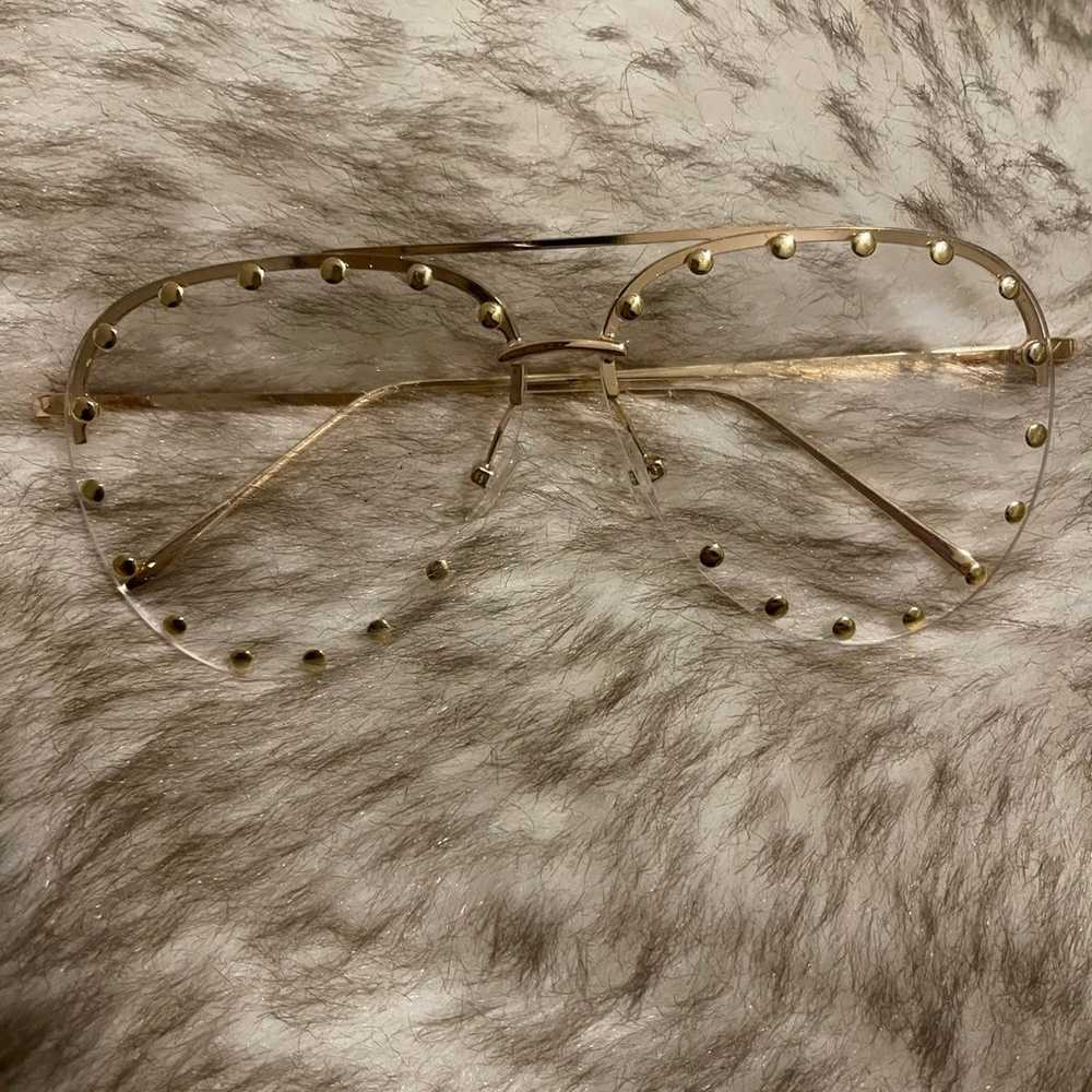 Brown Rimless Y2K Vintage Style (Party Sunglasses) - image 1