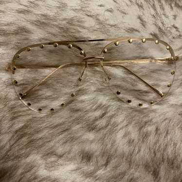 Brown Rimless Y2K Vintage Style (Party Sunglasses) - image 1