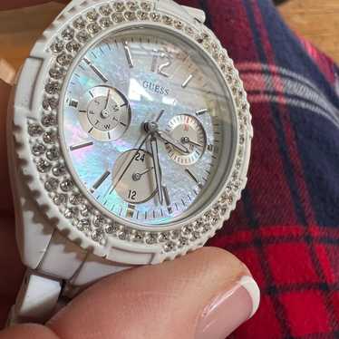 Vintage Mother of Pearl White Waterpro Sports Watc