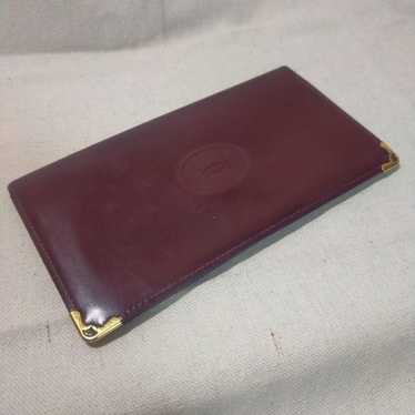 Cartier Must Line Vintage Brand Bifold Long Wallet