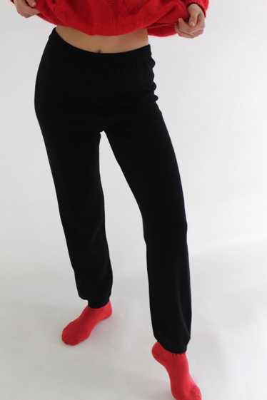 Vintage Jet Black Cashmere Joggers