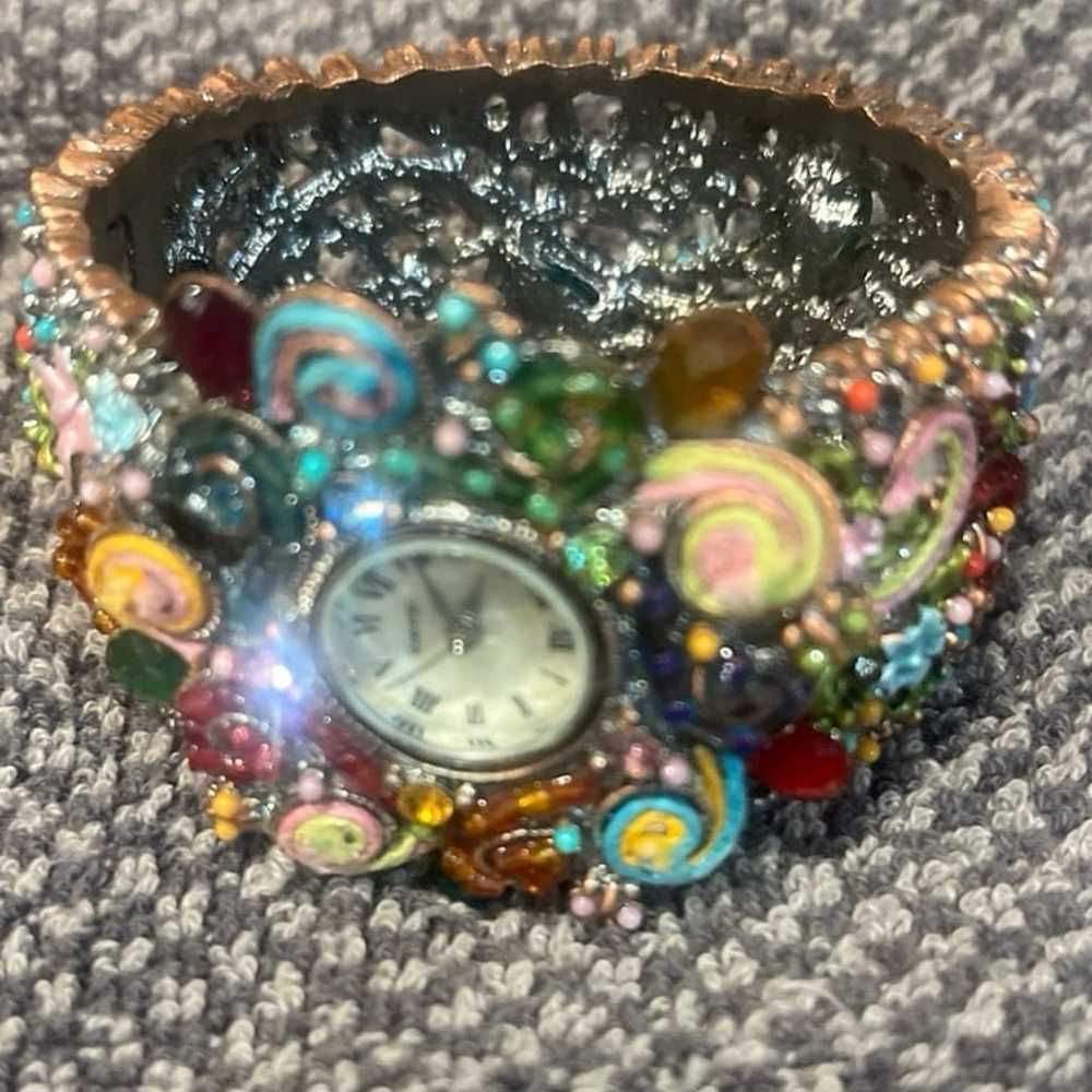 Unique beaded cuff watch - image 2