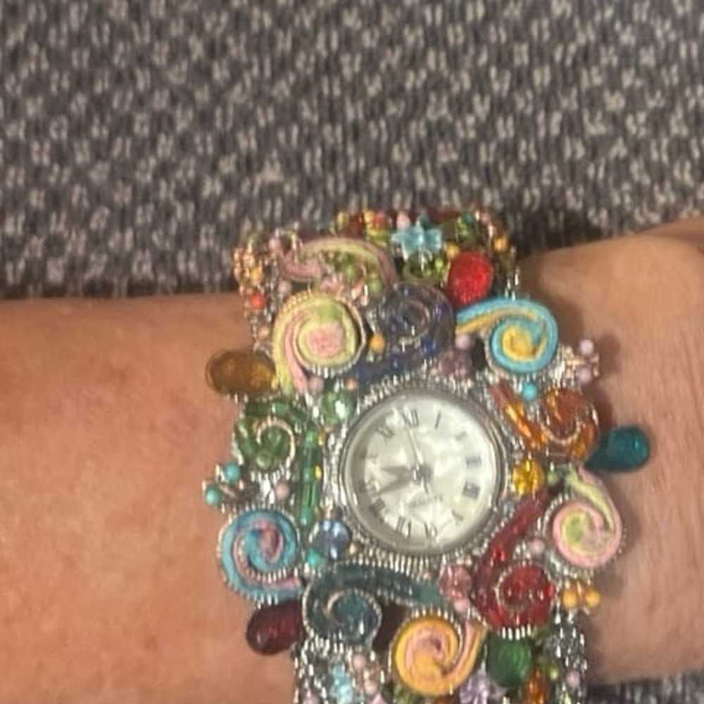 Unique beaded cuff watch - image 4