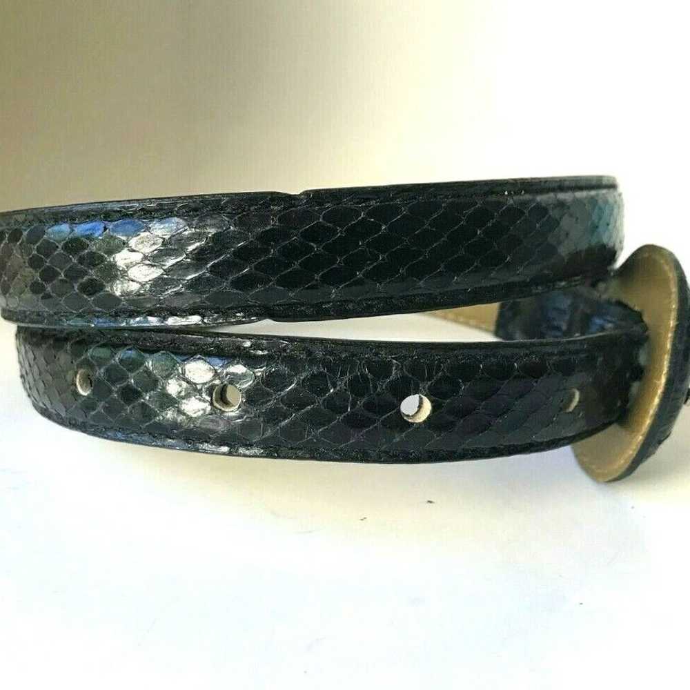 Vintage Liz Claiborne Snakeskin Belt Womens Black… - image 10