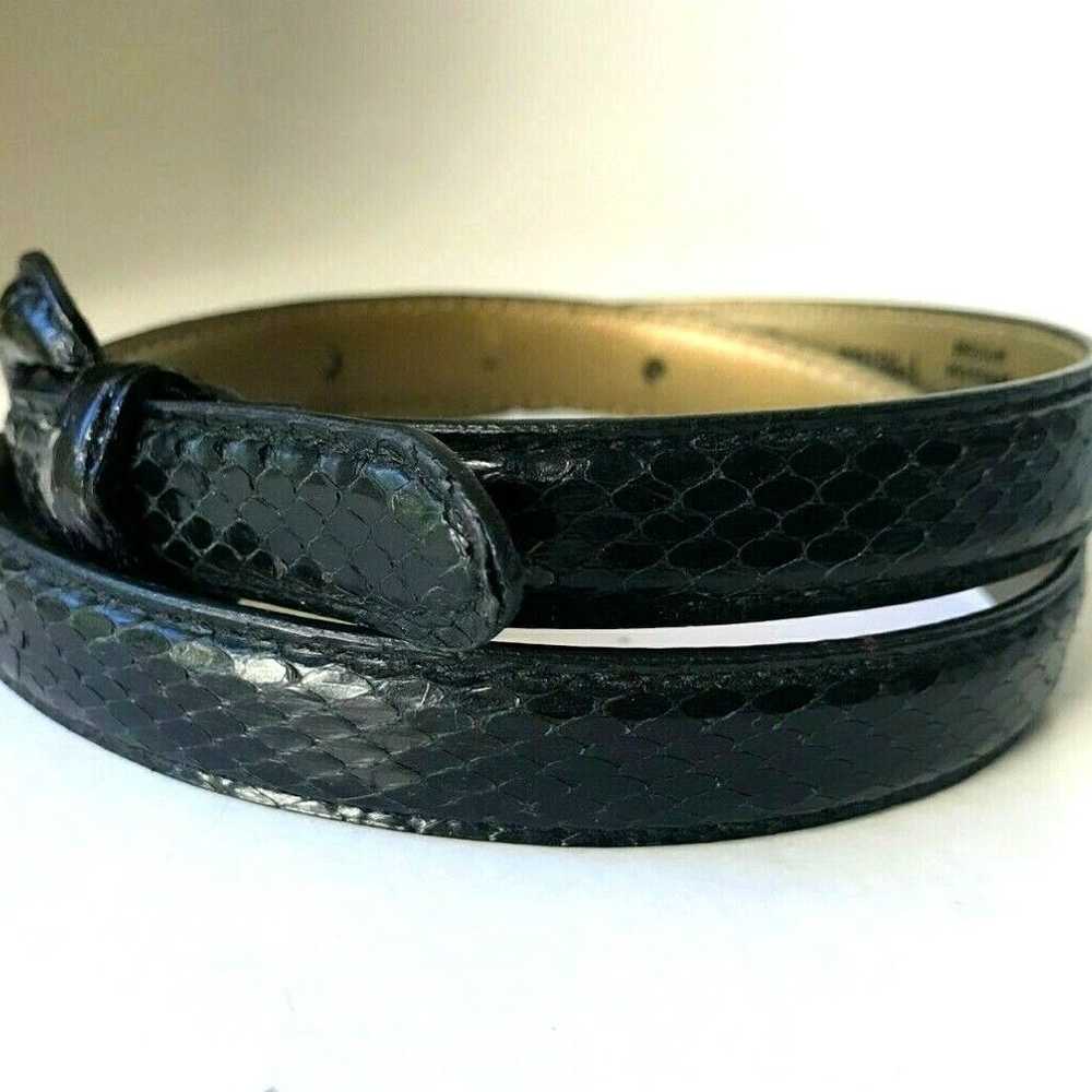 Vintage Liz Claiborne Snakeskin Belt Womens Black… - image 12