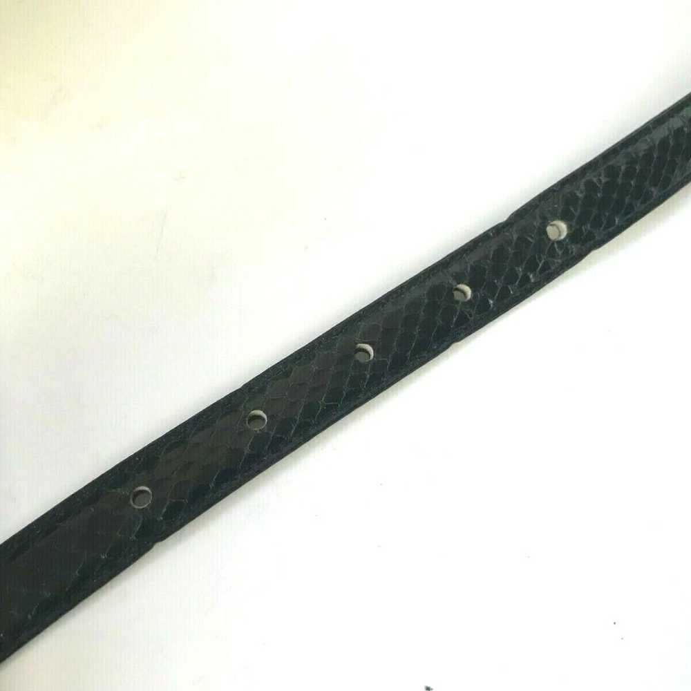 Vintage Liz Claiborne Snakeskin Belt Womens Black… - image 7