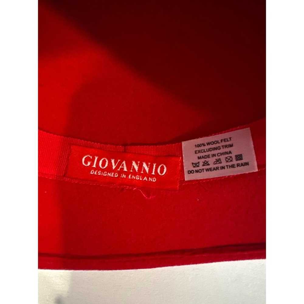 Giovannio Women Hat Red Wool Felt Cloche Vintage … - image 3