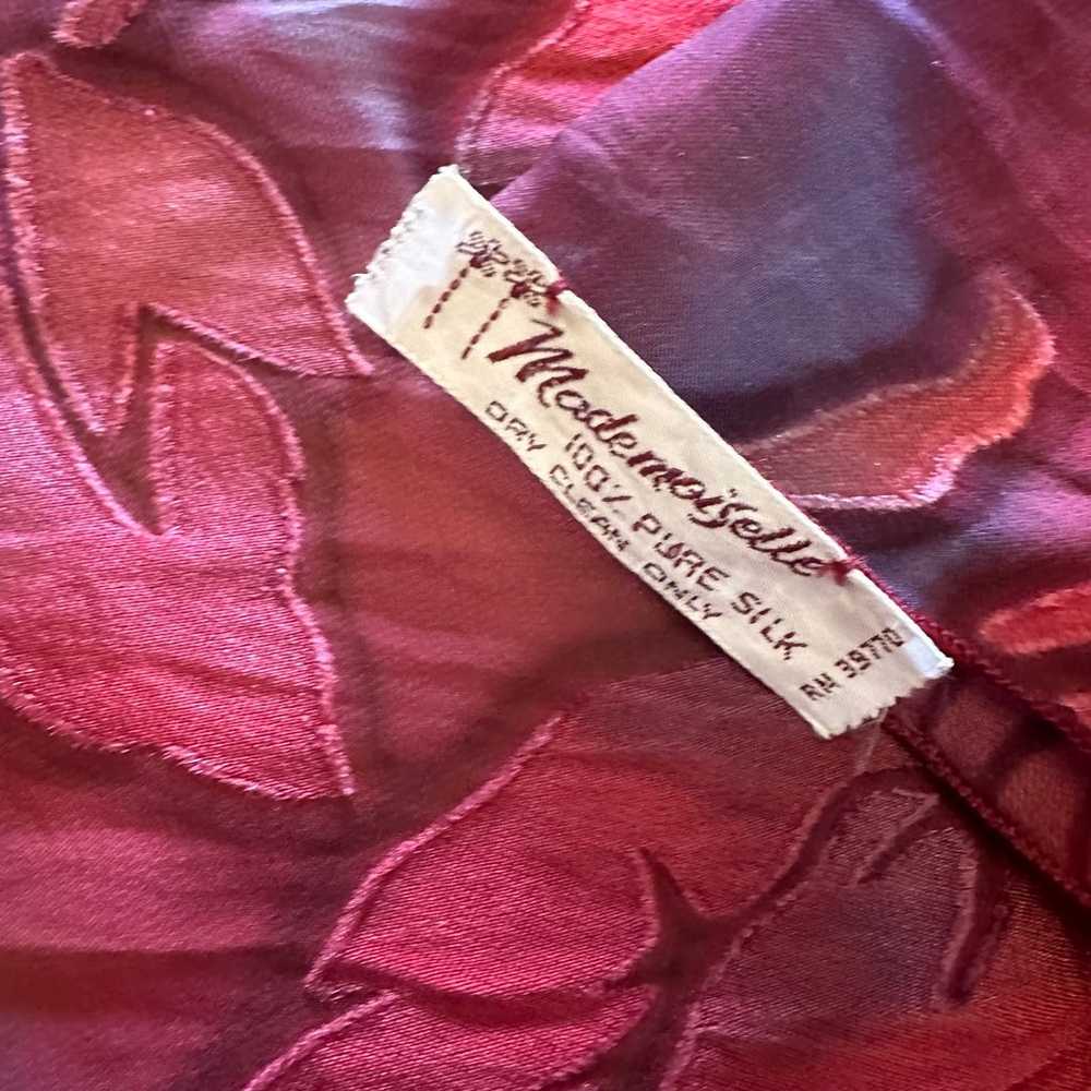 Vintage Mademoiselle 100% Silk Abstract Floral Bu… - image 4