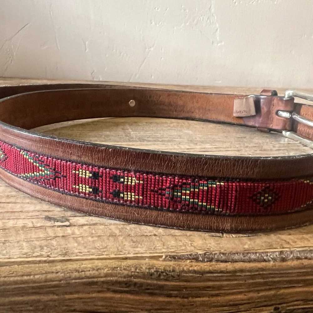 Vintage Trafalgar Old West Leather Belt W/ Buffal… - image 9