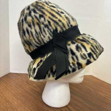 Mr. John Jr Vintage 1960s Tall Floppy Brim Faux L… - image 1