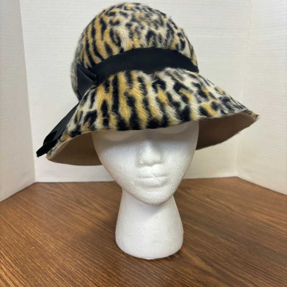 Mr. John Jr Vintage 1960s Tall Floppy Brim Faux L… - image 2