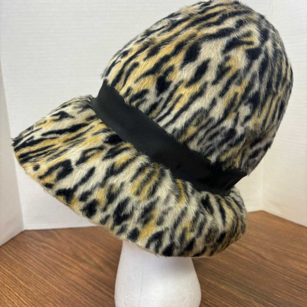 Mr. John Jr Vintage 1960s Tall Floppy Brim Faux L… - image 6