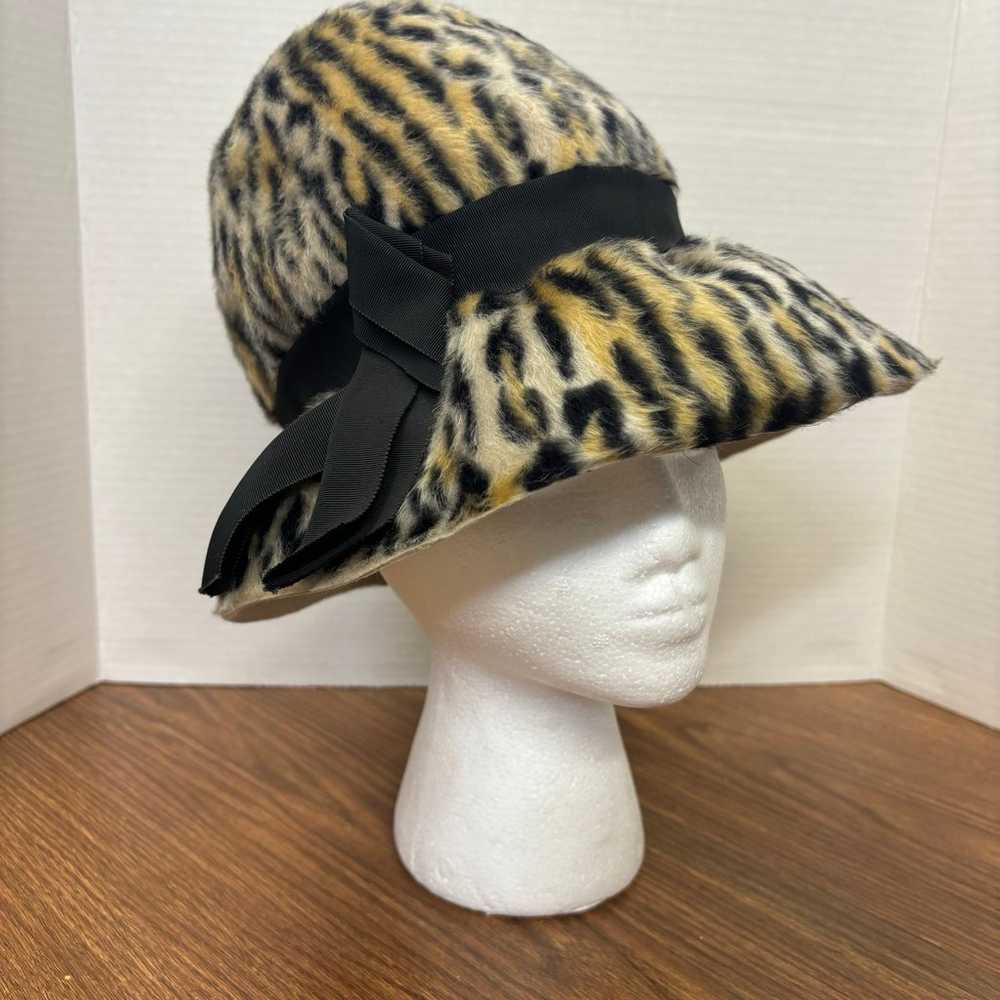 Mr. John Jr Vintage 1960s Tall Floppy Brim Faux L… - image 7