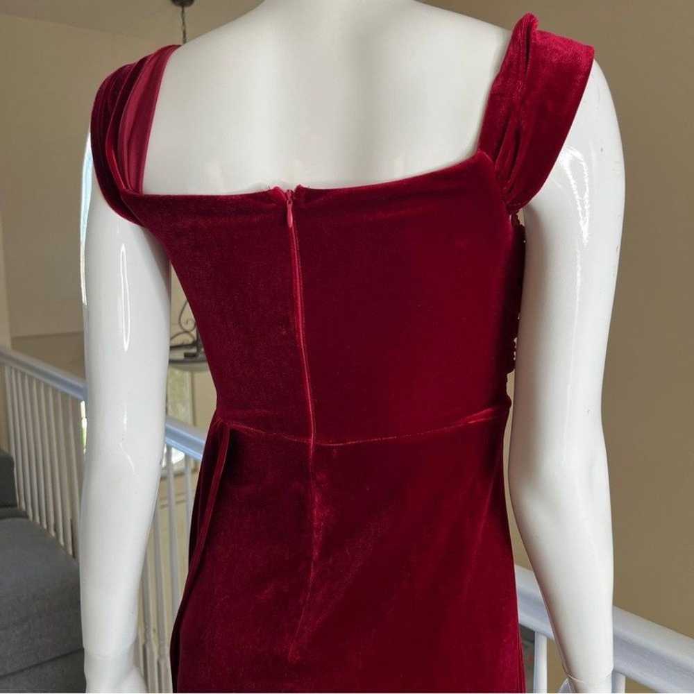 Different Wearings Simple Velvet Burgundy Sheath … - image 8