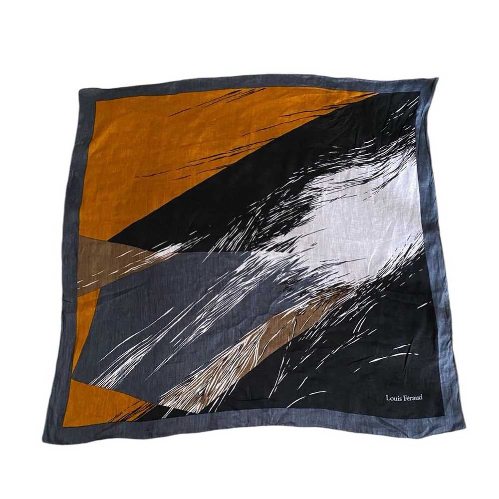 Louis Féraud vintage cotton square scarf - image 1