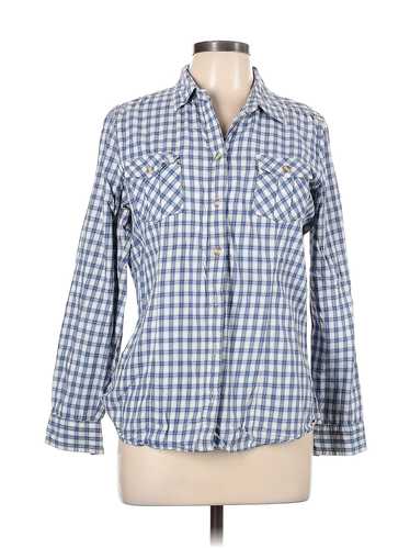 Eddie Bauer Women Blue Long Sleeve Button-Down Shi