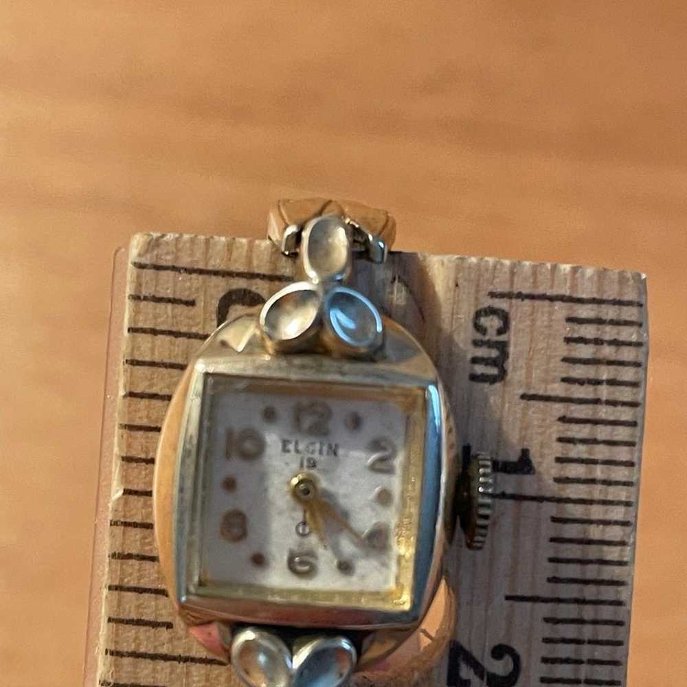 Vintage ELGIN ladies watch with gold band WORKS - image 7