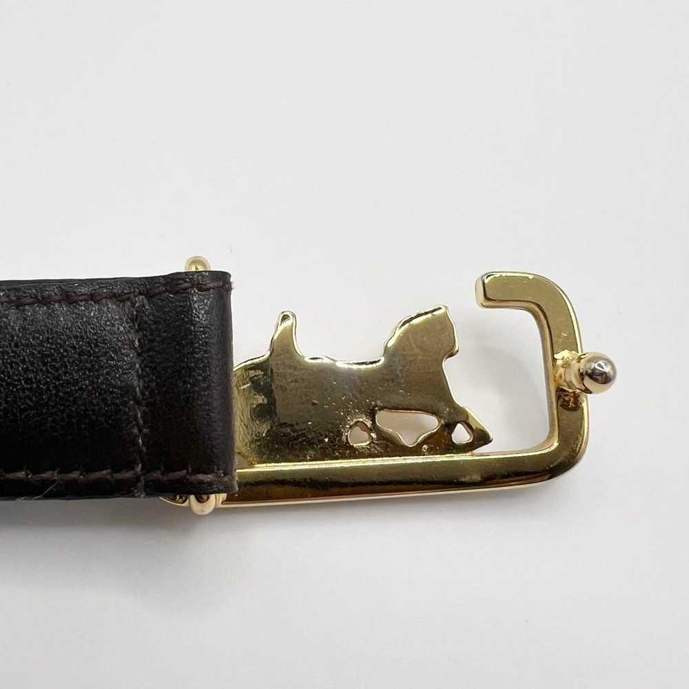 CELINE Belt Dark Brown Horse-drawn Carriage Buckl… - image 2