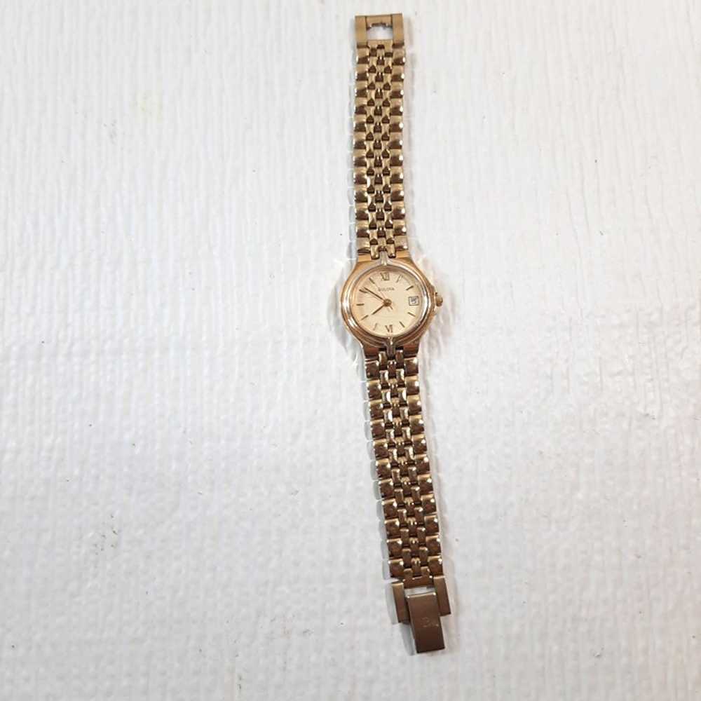 Vintage Bulova Women Watch Gold Stainless Steel W… - image 2