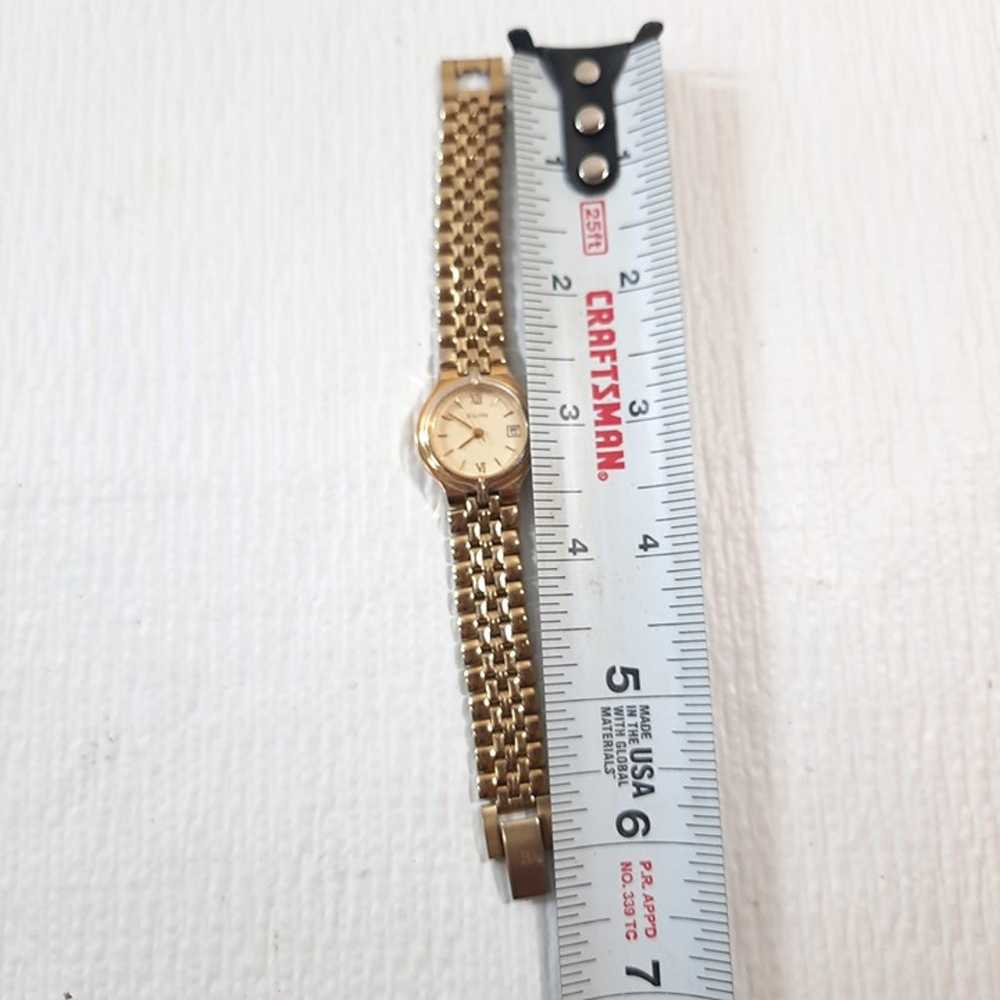 Vintage Bulova Women Watch Gold Stainless Steel W… - image 3