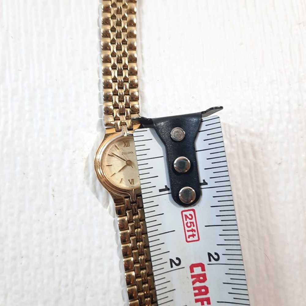 Vintage Bulova Women Watch Gold Stainless Steel W… - image 5