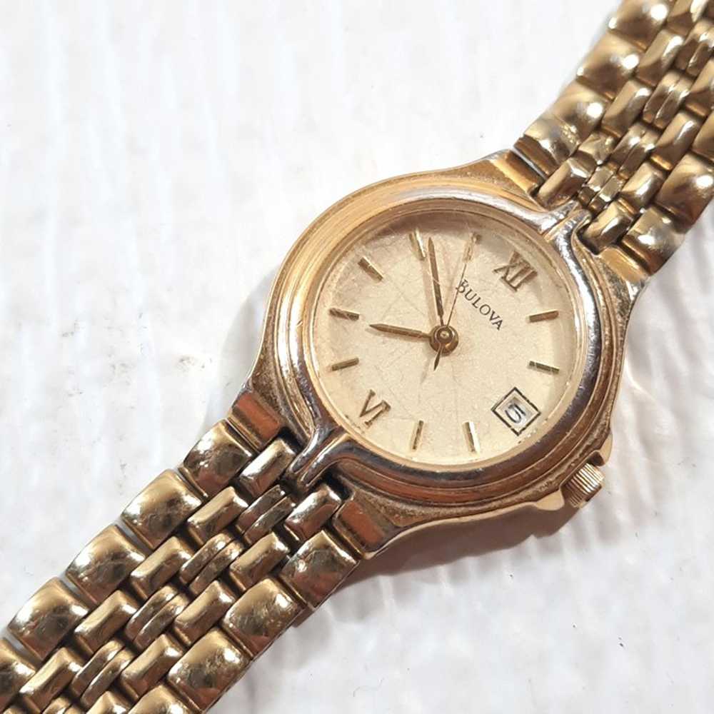 Vintage Bulova Women Watch Gold Stainless Steel W… - image 6