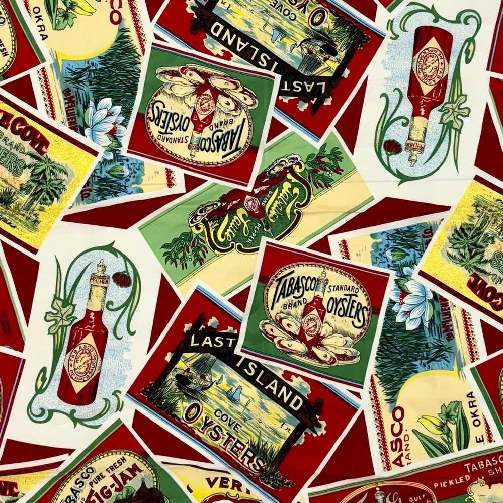 TABASCO Silk Hot Sauce Novelty Print Food Multico… - image 2