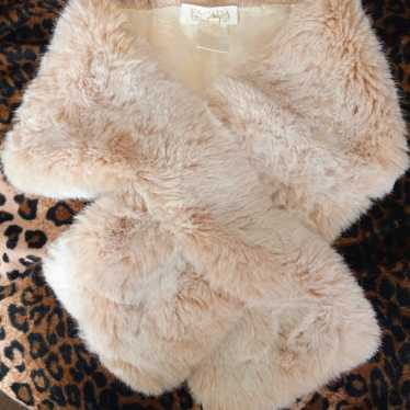 ESCADA Vintage Buff Faux Fur Wrap Shawl Size 34 D… - image 1