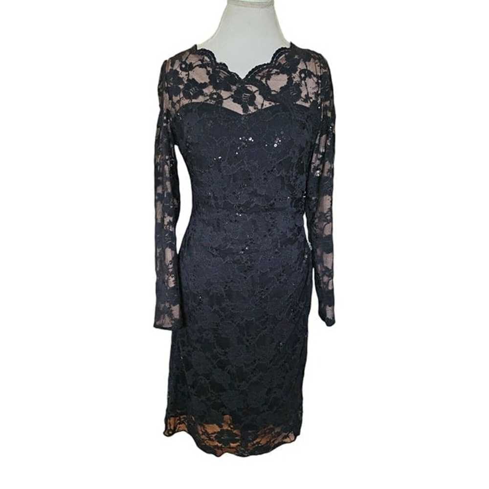 Y2K Lauren Ralph Lauren Size 10 Black Lace Cockta… - image 12