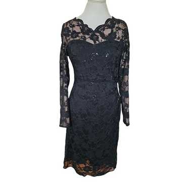 Y2K Lauren Ralph Lauren Size 10 Black Lace Cockta… - image 1