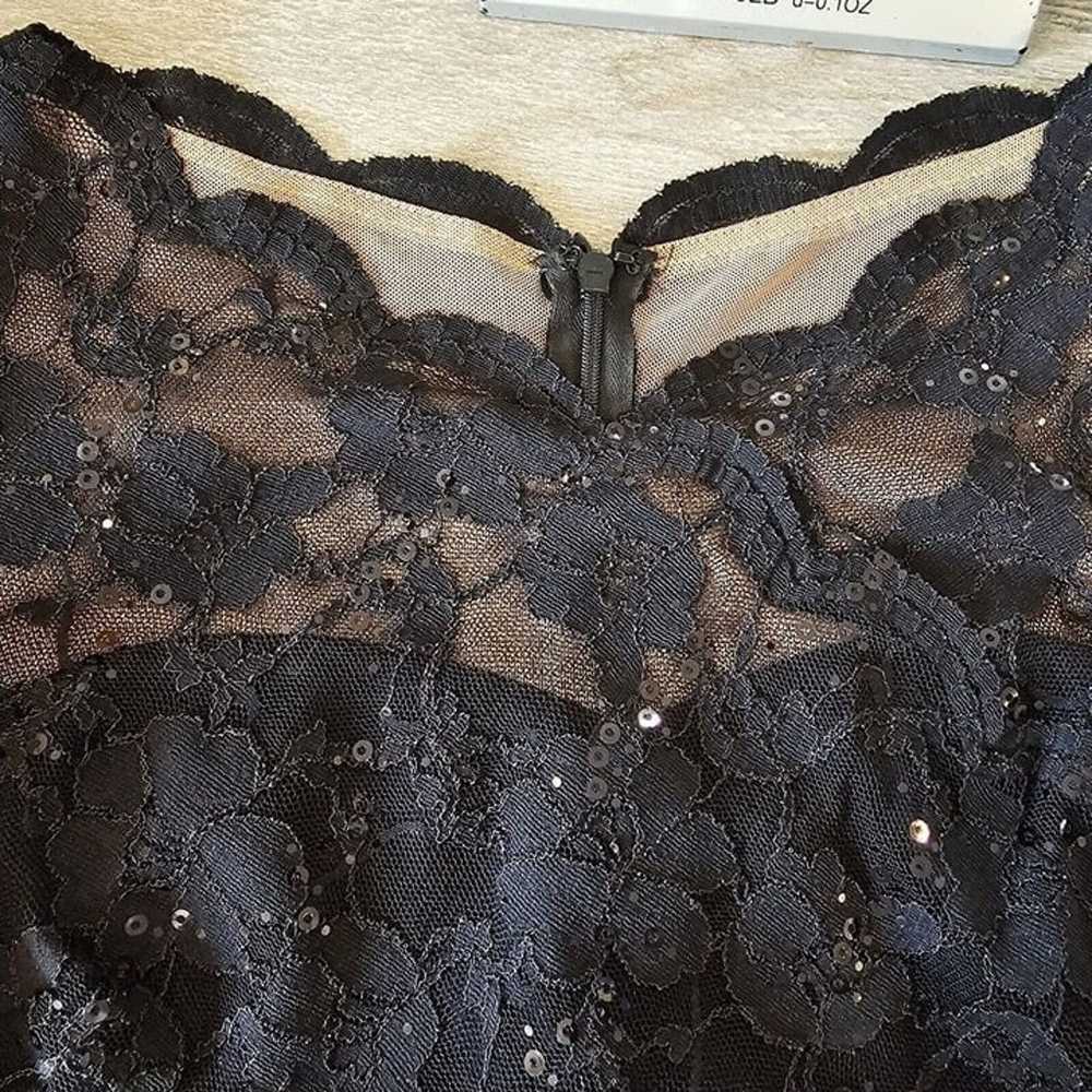 Y2K Lauren Ralph Lauren Size 10 Black Lace Cockta… - image 3