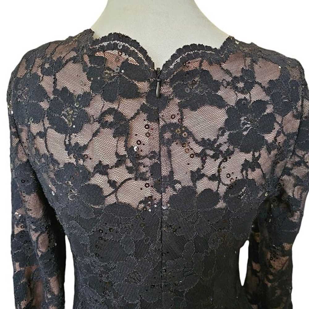 Y2K Lauren Ralph Lauren Size 10 Black Lace Cockta… - image 7