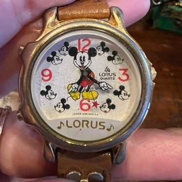SEIKO LORUS Mickey Mouse ヴィンテージ 稼働品 美品 Lorus Seiko Date Mickey Mouse Disney Ladies Two-Tone Vintage