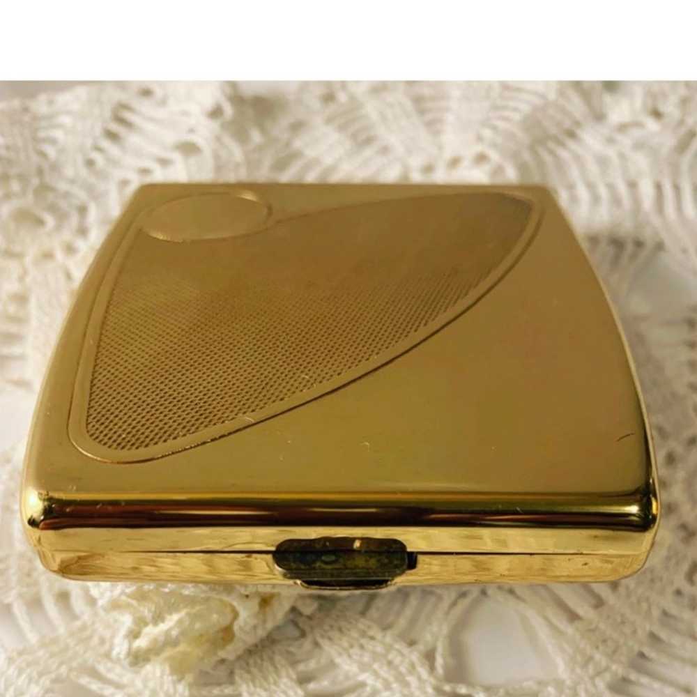 Vintage Vanity Powder Mirror LOVELITE Brass Metal… - image 4