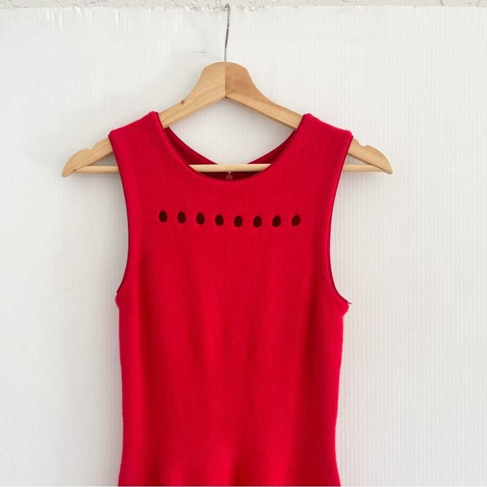 Issa London | Red Fit & Flare Circle Dress Sweater - image 2