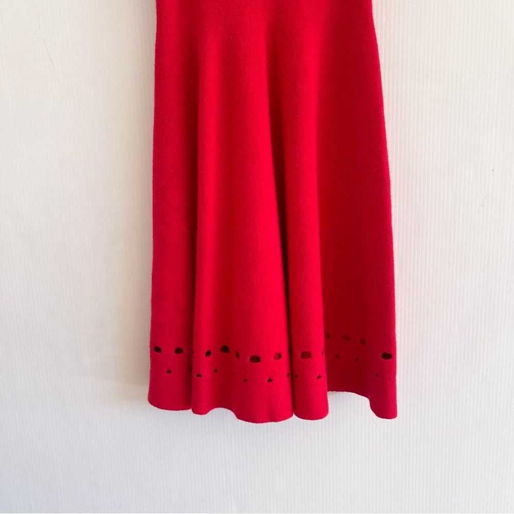 Issa London | Red Fit & Flare Circle Dress Sweater - image 3