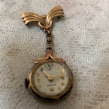 1940s watch brooch lunesa - Gem