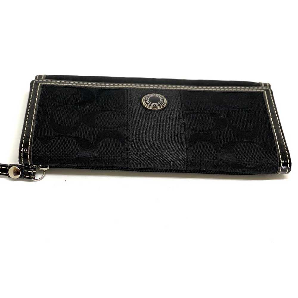 Coach~VINTAGE~RARE-~Black Trifold Signature Wallet - image 4